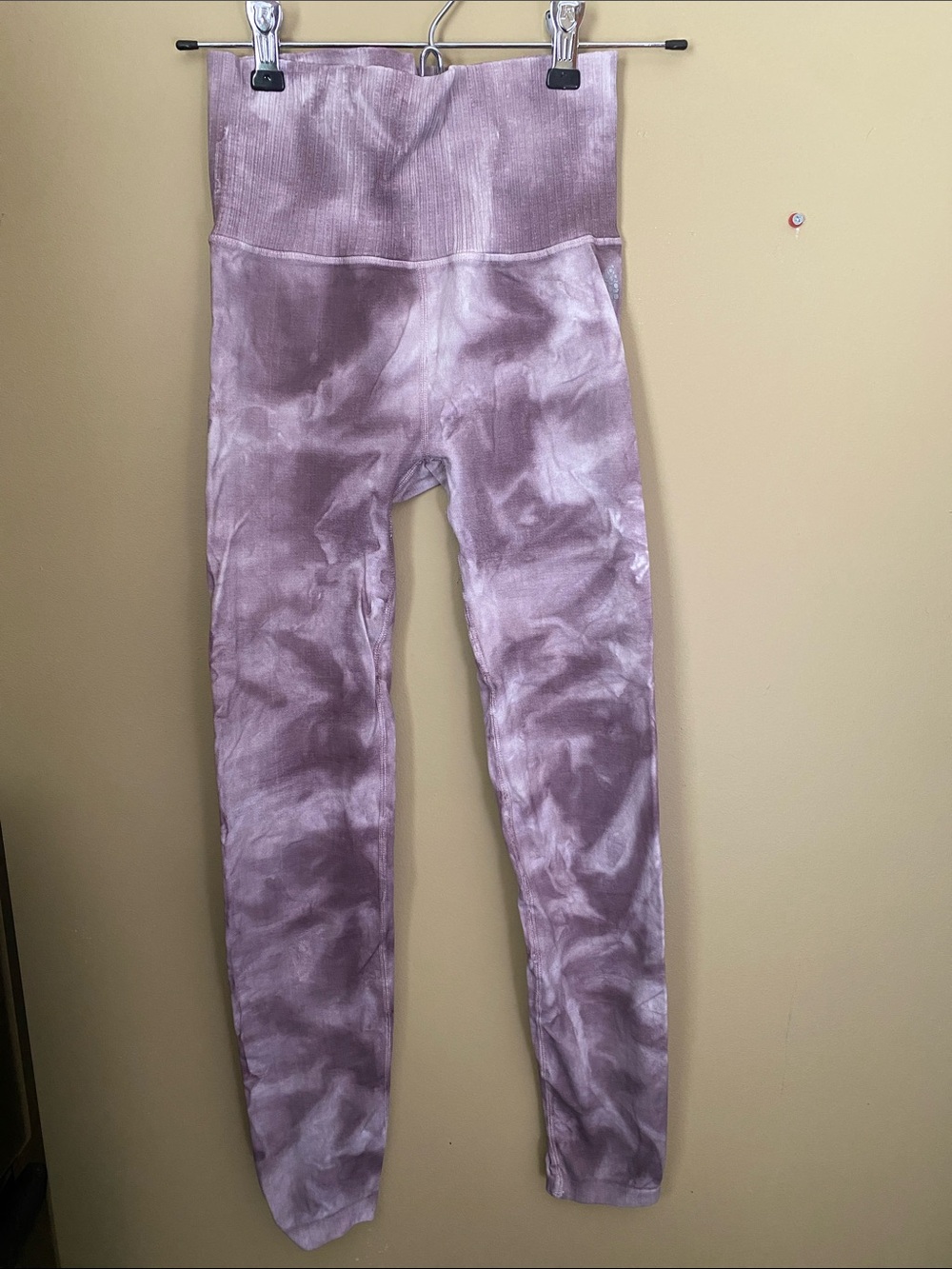 Free People MovementGood Karma  Tie-Dye Lavender High-Waist Leggings XS/S